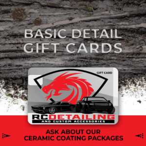 An add for RC Detailing and Custom Accessories gift cards.